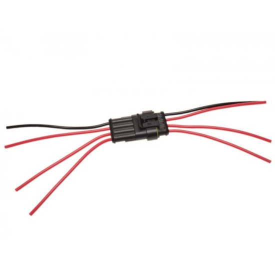 Hermetic wiring connector, 4-pin