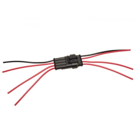Airtight wire connector with 4 contacts