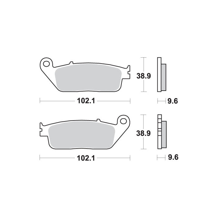 SBS brake pads KH196 STREET EXCEL SINTER gold color