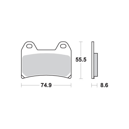 SBS brake pads KH244 STREET EXCEL SINTER gold color