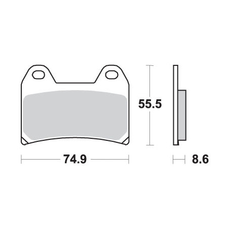 SBS brake pads KH244 STREET EXCEL SINTER gold color
