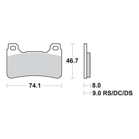 SBS brake pads KH390 STREET EXCEL SINTER gold color