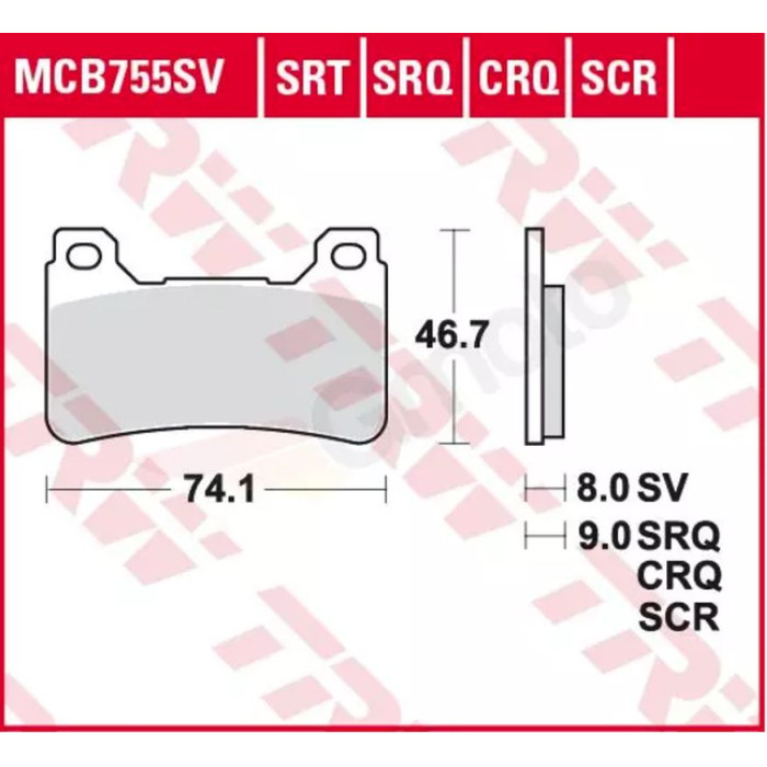 TRW LUCAS stabdžių kaladėlės KH390 HONDA CBR 600RR 05-16, CBR 1000 FIREBLADE 04-16, priekis Metalic sinter SINTER RACING (PERFOR
