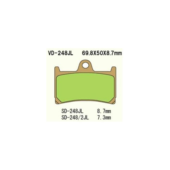 VESRAH brake pads KH252 Metalic sinter (gold color) YAMAHA FZ6 / R6 / R1 / FJR front (MADE IN JAPAN)