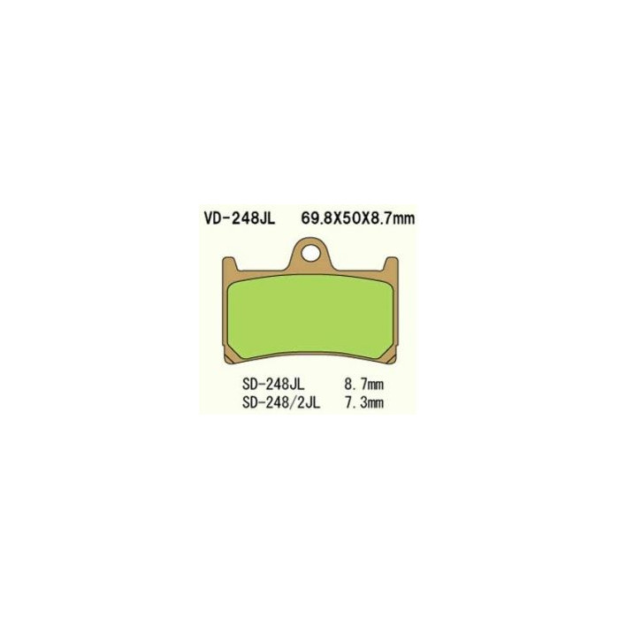 VESRAH brake pads KH252 Metalic sinter (gold color) YAMAHA FZ6 / R6 / R1 / FJR front (MADE IN JAPAN)