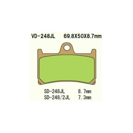 VESRAH brake pads KH252 Metalic sinter (gold color) YAMAHA FZ6 / R6 / R1 / FJR front (MADE IN JAPAN)