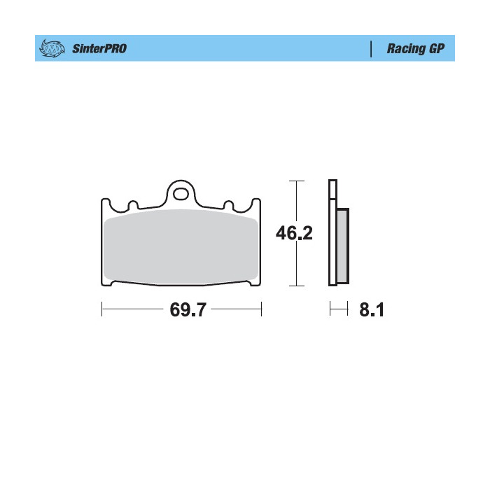 MOTO-MASTER brake pads KH158 SINTER METAL RACING: 12 (SINTERPRO SERIES RACING GP) for 4-piston caliper MOTO-MASTER SM
