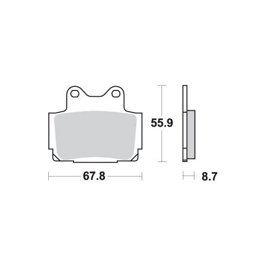 SBS brake pads KH104 STREET EXCEL / RACING SINTER gold color
