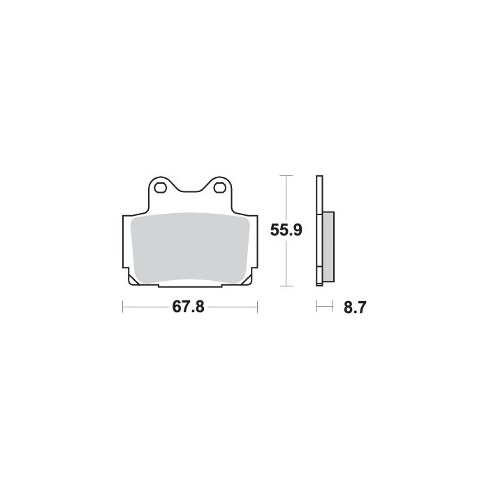 SBS brake pads KH104 STREET EXCEL / RACING SINTER gold color