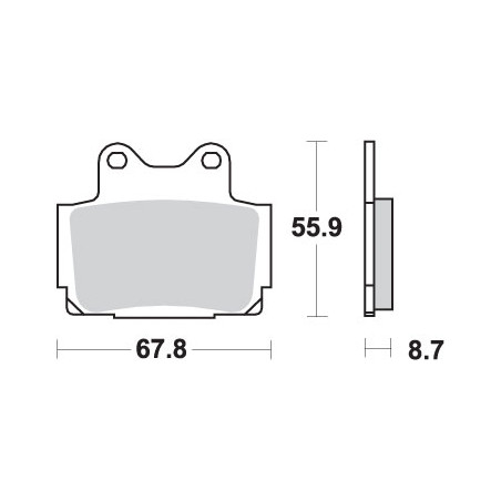 SBS brake pads KH104 STREET EXCEL / RACING SINTER gold color