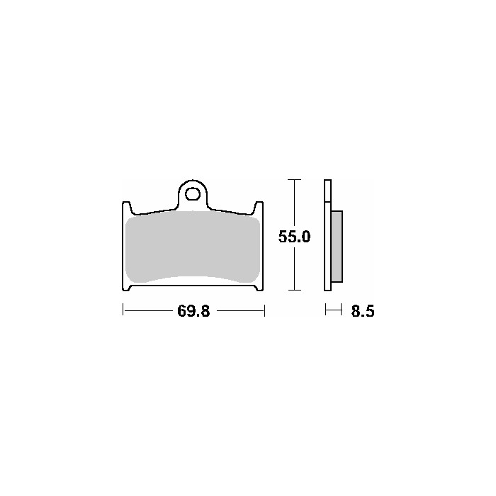 SBS brake pads KH145 / KH236 TRACKSPORT SINTER gold color (REPLACES THE MIXTURE RS)
