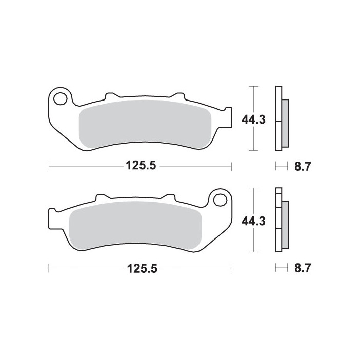 SBS brake pads KH189 STREET EXCEL / RACING SINTER gold color