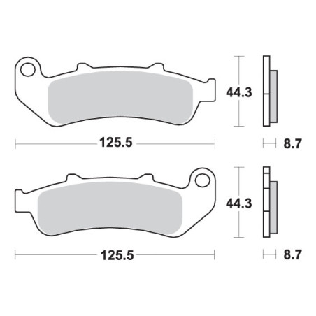 SBS brake pads KH189 STREET EXCEL / RACING SINTER gold color