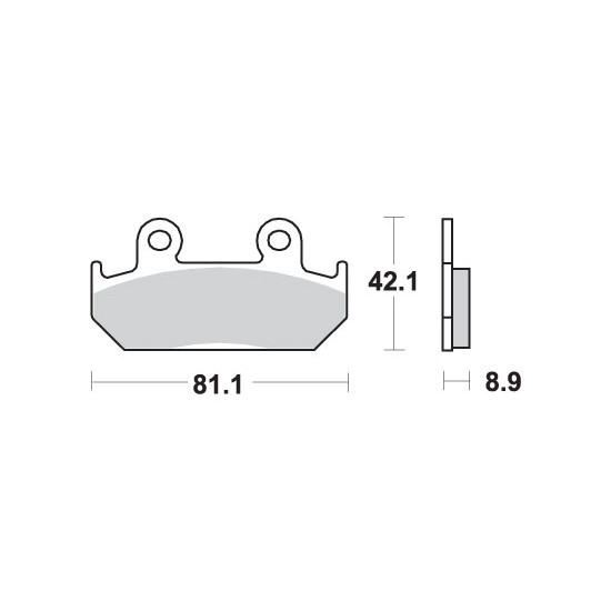 SBS brake pads KH121 TRACKSPORT SINTER gold color