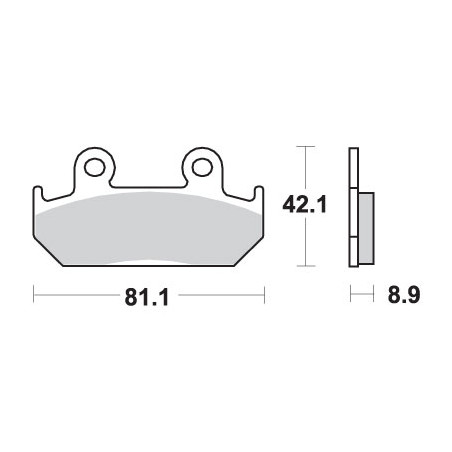 SBS brake pads KH121 TRACKSPORT SINTER gold color
