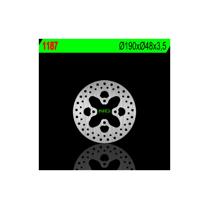 NG brake disc front MBK 50 BOOSTER '96-'09, YAMAHA 50 BWS / SPY '96-'00 (190X48X3,5) (4X10,5mm)