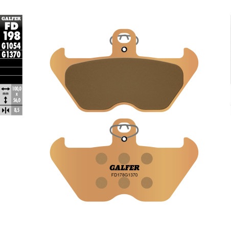 GALFER brake pads KH407 / KH246 Metalic sinter (gold color) STREET BMW