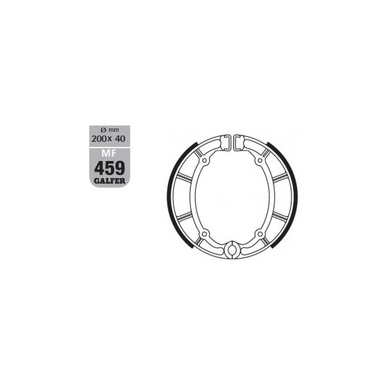 GALFER drum brake pad end SH515 YAMAHA XJ 650 '80-'88, XJ 650 SECA TURBO / XJ 750 '81, XV 1000 '81-'85, XV 1100 '