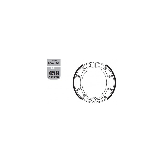 GALFER drum brake pad end SH515 YAMAHA XJ 650 '80-'88, XJ 650 SECA TURBO / XJ 750 '81, XV 1000 '81-'85, XV 1100 '