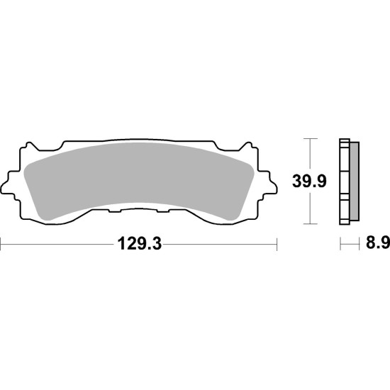 SBS brake pads KH717 STREET EXCEL SINTER gold color HONDA GL 1800 GOLDWING '18-'21 - front