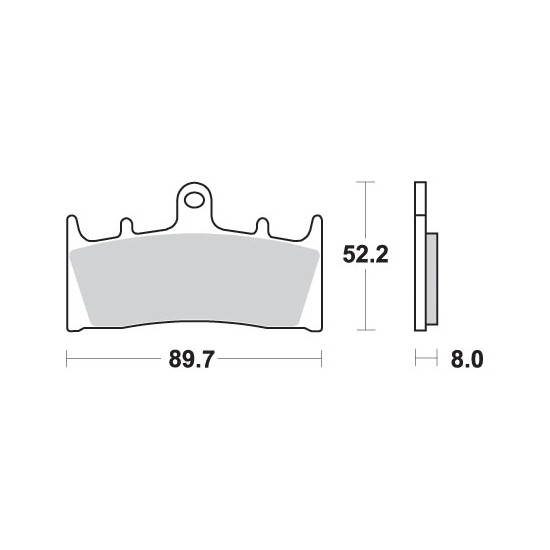 SBS brake pads KH188 STREET EXCEL SINTER gold color