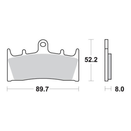SBS brake pads KH188 STREET EXCEL SINTER gold color