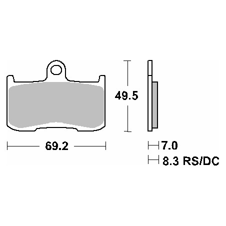 SBS brake pads KH347 STREET EXCEL SINTER gold color fits: KAWASAKI Z800 / 100, ZX-9R, INDIAN 1800, TRIUMPH 675 /