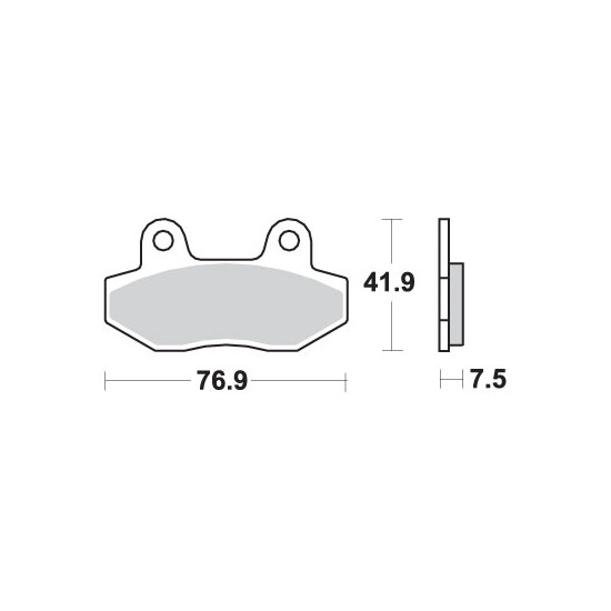 SBS brake pads KH86 STREET EXCEL SINTER gold color