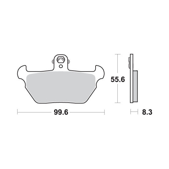SBS brake pads KH170 STREET EXCEL SINTER gold color fits: fits: BMW K1000, R1000 front