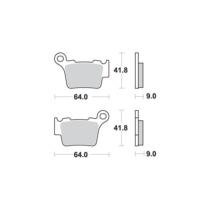 SBS brake pads KH368 OFF-ROAD RACING SINTER gold color