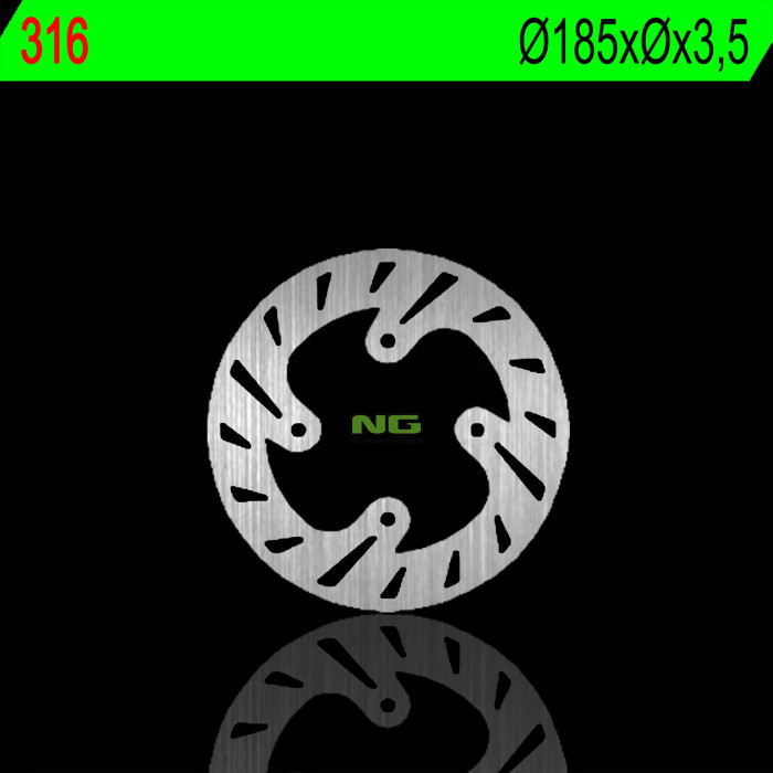 NG stabdžių diskas priekis BETA REV REV3 125 / 200 / 250 99-02 (185X3,5mm) (4X10,5mm)
