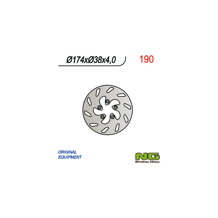 NG brake disc front ITALJET scooter (174x38x4)