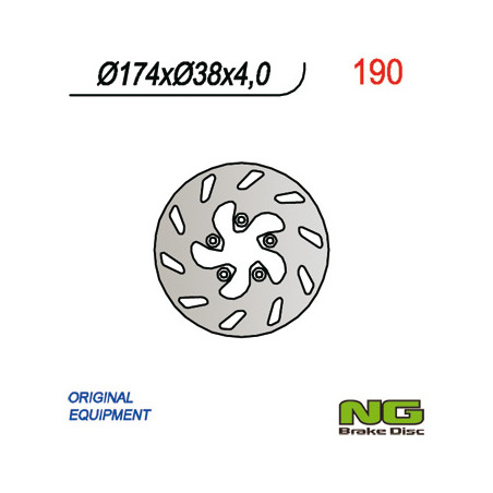 NG brake disc front ITALJET scooter (174x38x4)