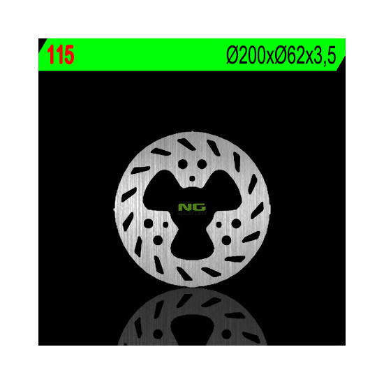 NG brake disc rear GAS GAS 50 / 125 / 250, HM 50, PEUGEOT 50 (200X62X3,5)