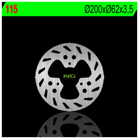 NG brake disc rear GAS GAS 50 / 125 / 250, HM 50, PEUGEOT 50 (200X62X3,5)