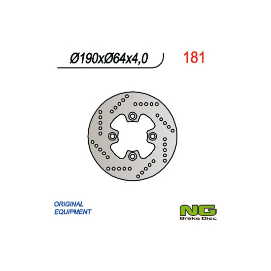 NG brake disc rear SUZUKI KATANA 50 '99-'03 (190x64x4)