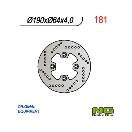 NG brake disc rear SUZUKI KATANA 50 '99-'03 (190x64x4)