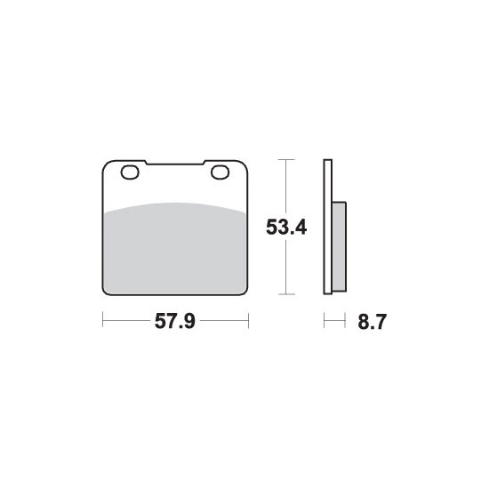 SBS brake pads KH103 STREET EXCEL SINTER gold color