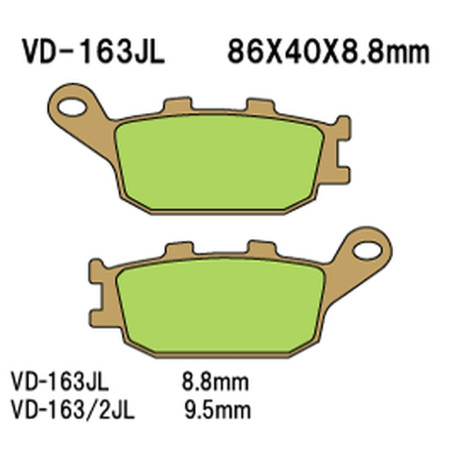 VESRAH stabdžių kaladėlės KH174 Metalic sinter (auksinės spalvos) (MADE IN JAPAN)