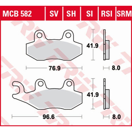 TRW LUCAS brake pads KH135 KH214 SINTER STREET APRILIA SX 125 18-, HONDA NSR 150 02-, KAWASAKI KLX 125 10-13, KDX 250 90