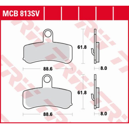 TRW LUCAS brake pads KH457 SINTER STREET HARLEY-DAVIDSON 1584 / 1690 / 1750 / 1800 08-17, front
