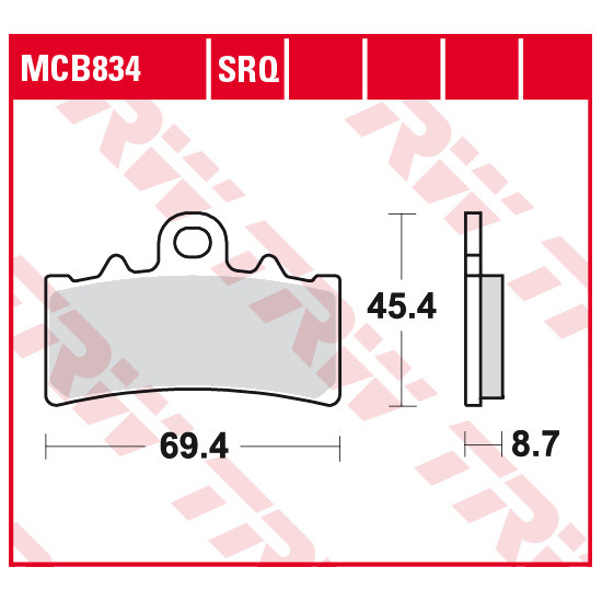 TRW LUCAS brake pads KH606 SINTER STREET BMW G 310 R / GS 16-, C 400 GT / X 18-, KTM DUKE 125 11-, 390 ADV / DUKE 13-, p