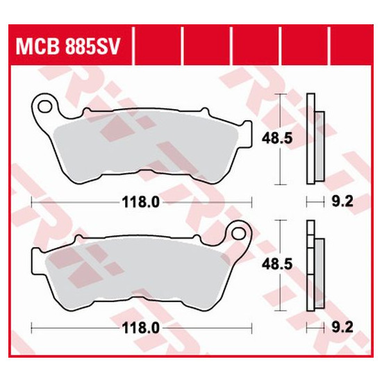 TRW LUCAS brake pads KH640 SINTER STREET HARLEY-DAVIDSON XL 883 14-19, XL 1200 14-19, front