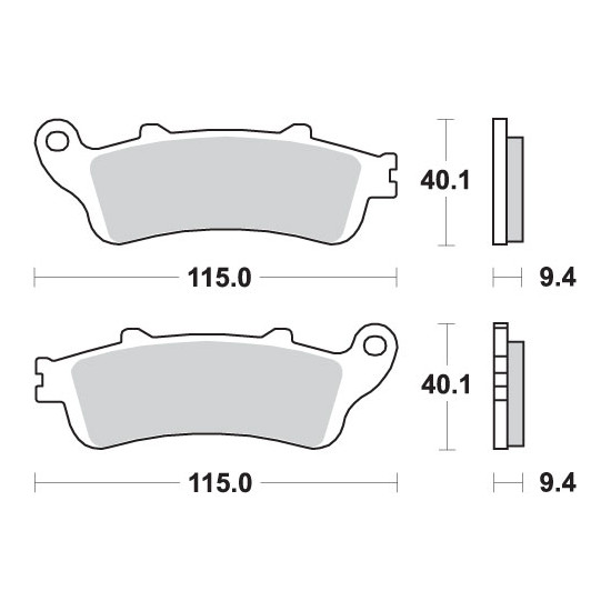 SBS brake pads KH281 STREET EXCEL / RACING SINTER gold color fits: HONDA ST1100 '96, ST1300 rear