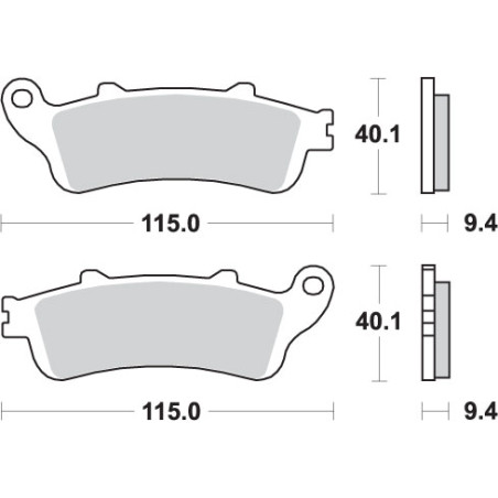 SBS brake pads KH281 STREET EXCEL / RACING SINTER gold color fits: HONDA ST1100 '96, ST1300 rear