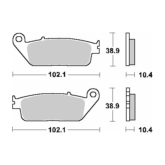 SBS brake pads KH196 STREET EXCEL SINTER gold color