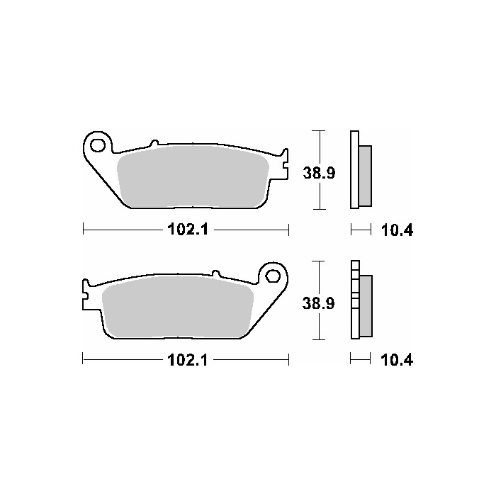 SBS brake pads KH196 STREET EXCEL SINTER gold color