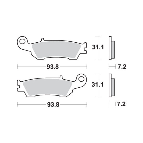 SBS brake pads KH450 OFF-ROAD RACING SINTER gold color