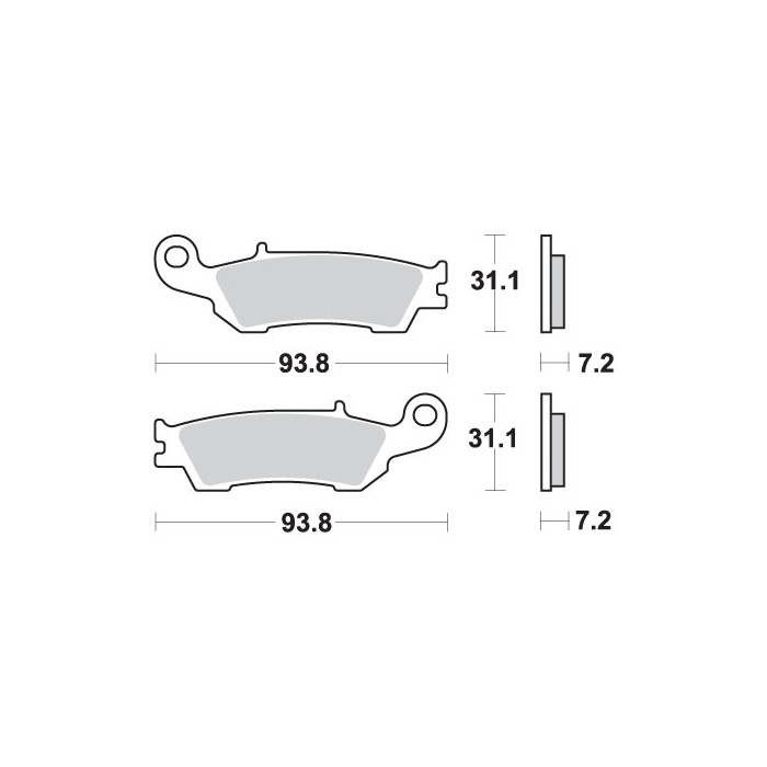 SBS brake pads KH450 OFF-ROAD RACING SINTER gold color