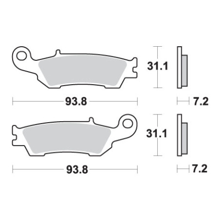 SBS brake pads KH450 OFF-ROAD RACING SINTER gold color